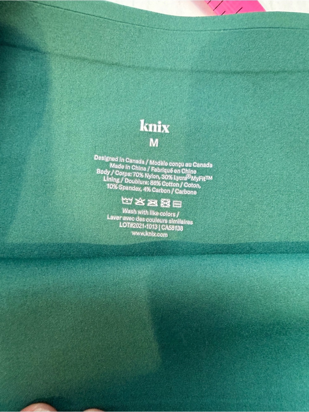 Knix HiTouch High Rise Leggings Green Size M - Picture 7 of 8